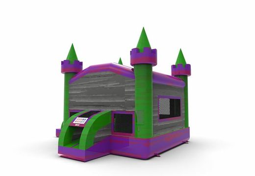 Buy leftside climb & slide combo 13ft inflatable bounce house in theme marble in colors purple-gray&green for both young and old. Buy wholesale bounce houses online at JB Inflatables America