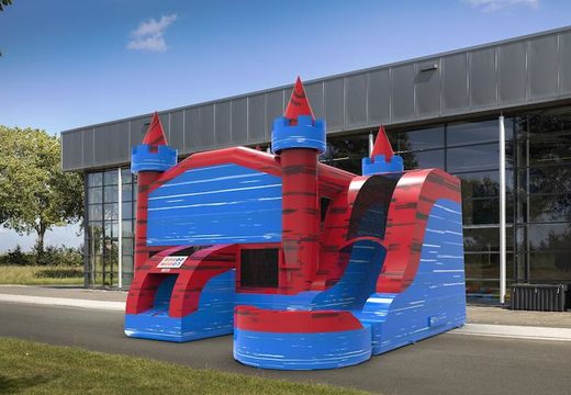 Order a rightside slide dropslide combo 13ft bounce house in theme marble in colors red and blue for both young and old. Buy inflatable commercial bounce houses online at JB Inflatables America