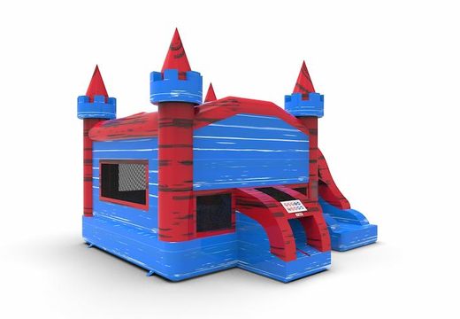 Order an inflatable rightside slide dropslide combo 13ft bounce house in theme marble colors A theme for both young and old. Order inflatable moonwalks online at JB Inflatables America