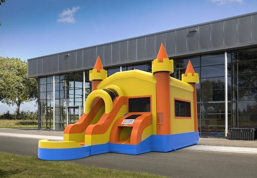 Buy inflatable unique frontslide combo 13ft jumper basic bounce house in colors C for both young and old. Order inflatable wholesale moonwalks online at JB Inflatables America