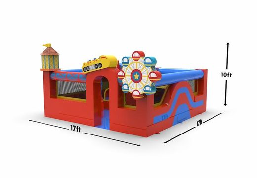springkussen playpark rollercoaser thema voor kinderen te koop
