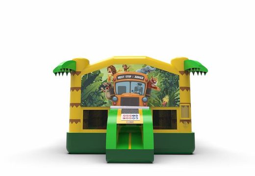 Buy inflatable 2,5D jumper bounce house in jungle theme. Order inflatable commercial bounce houses online at JB Inflatables America
