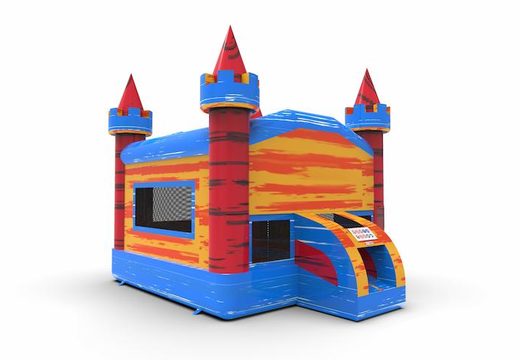 Buy an inflatable 13ft jumper basic bounce house in theme marble in colors blue-orange-red for both young and old. Order inflatable bounce houses online at JB Inflatables America, professional in inflatables making.