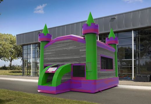 An inflatable 13ft jumper basic bounce house in marble in colors purple, gray and green theme for both young and old for sale. Buy inflatable moonwalks online at JB Inflatables America