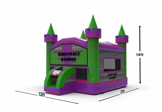 Buy 13ft jumper basic inflatable bounce house in theme marble in colors purple, gray and green for both young and old. Inflatable bounce houses online for sale at JB Inflatables America