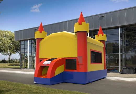 Order unique 13ft jumper basic inflatable bounce house in marble theme in colors red-yellow-blue for both young and old. Buy inflatable wholesale bouncy castles online at JB Inflatables America