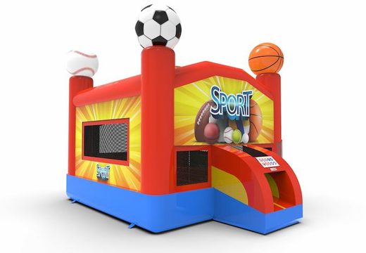 Buy an inflatable manufactured 13ft jumper basic bounce house in sports theme for both young and old. Order inflatable bouncers online at JB Inflatables America