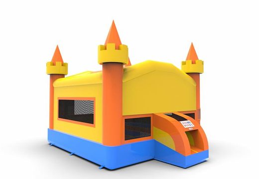 Buy wholesale inflatable 15ft jumper basic bounce house in marble theme in colors blue, yellow & orange for both young and old. Order inflatable bounce houses online at JB Inflatables America