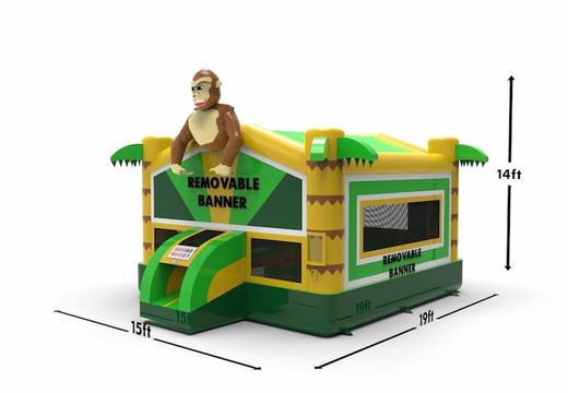 Buy inflatable unique 15ft jumper basic bounce house in theme jungle for both young and old. Order inflatable bouncers online at JB Inflatables America