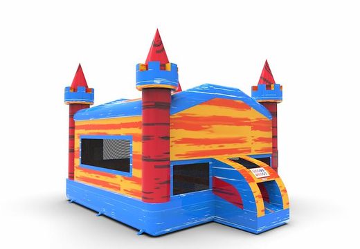 Buy an inflatable 15ft jumper basic bounce house in theme marble in colors blue-red-orange for both young and old. Order inflatable bounce houses online at JB Inflatables America, professional in inflatables making