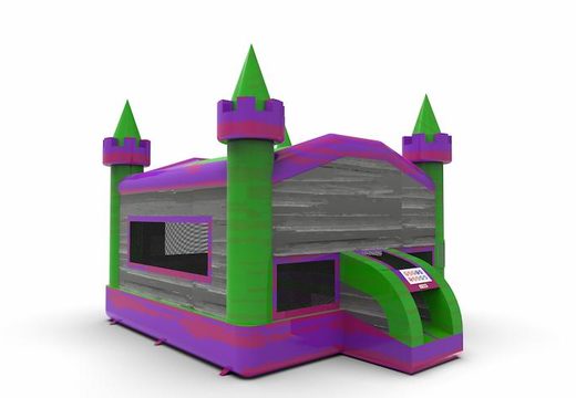 Buy an inflatable 15ft jumper basic bounce house in marble theme in colors purple, gray and green for both young and old.  Order inflatable bouncers online at JB Inflatables America