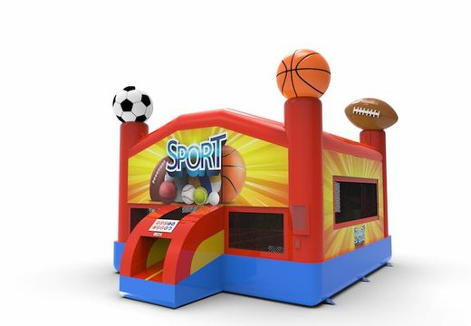 Buy 15ft jumper basic inflatable commercial bounce house in sports theme for both young and old. Order inflatable bounce houses online at JB Inflatables America