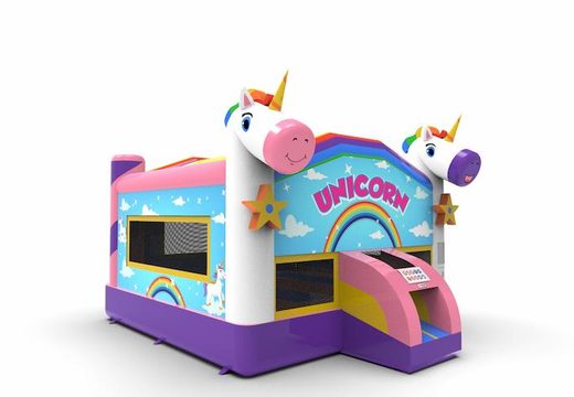 Buy an inflatable 15ft jumper basic bounce house in the theme unicorn for both young and old. Order inflatable bouncy castles online at JB Inflatables America, professional in inflatables making