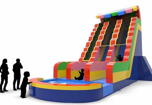 Order an inflatable waterslide D22 in all colors for both young and old. Inflatable commercial waterslides online for sale at JB Inflatables America