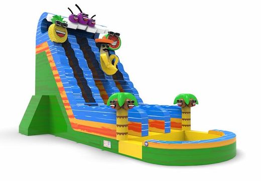 Buy an inflatable waterslide D22 in caribbean theme for both young and old. Order inflatable commercial waterslides online at JB Inflatables America