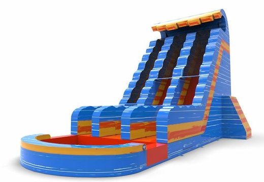 Order an inflatable waterslide D22 in waterfall theme for both young and old. Inflatable commercial waterslides online for sale at JB Inflatables America