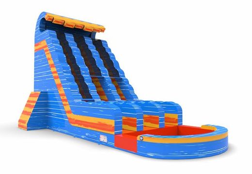 Buy an inflatable waterslide D22 in waterfall theme for both young and old. Order inflatable commercial waterslides online at JB Inflatables America