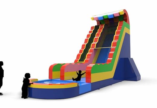 Buy an inflatable waterslide S22 in all colors for various occasions. Order wholesale inflatable waterslides online at JB Inflatables America