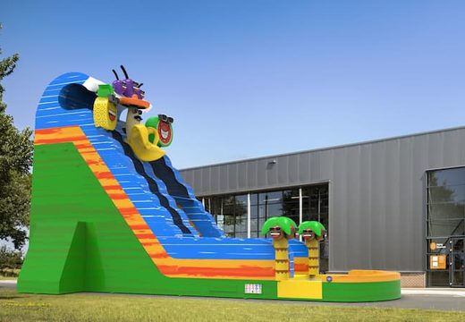 Order an inflatable waterslide S22 in caribbean theme for both young and old. Inflatable commercial waterslides online for sale at JB Inflatables America