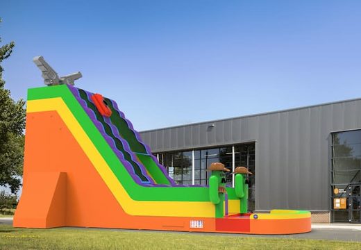Buy an inflatable waterslide S22 in Texas theme for various occasions. Order wholesale inflatable waterslides online at JB Inflatables America