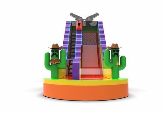 Order unique inflatable waterslide S22 in theme Texas for both young and old. Buy inflatable reclame waterslides online at JB Inflatables America