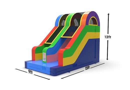 Get an inflatable dryslide S12 in all colors for both young and old. Order inflatable manufactured dryslides online at JB Inflatables America