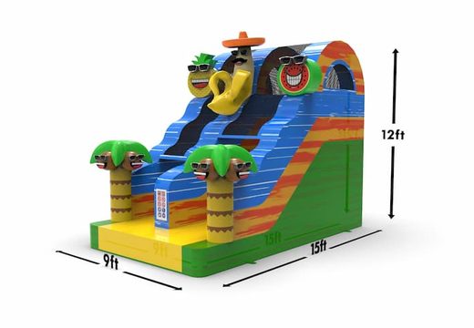 Unique inflatable dryslide S12 in theme caribbean for both young and old for sale. Buy inflatable reclame dryslides online at JB Inflatables America