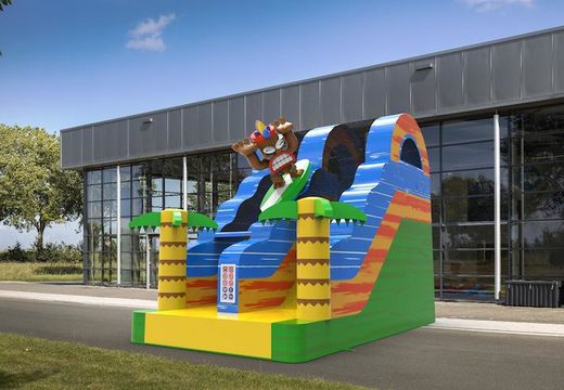 Order unique inflatable dryslide S12 in theme Hawaii for both young and old. Buy inflatable reclame dryslides online at JB Inflatables America