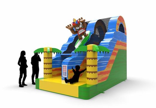 Unique inflatable dryslide S12 in theme Hawaii for both young and old for sale. Buy inflatable reclame dryslides online at JB Inflatables America