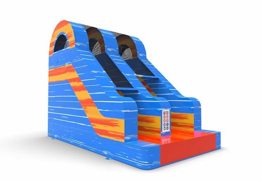 Buy an inflatable dryslide S12 in waterfall theme for both young and old. Order inflatable commercial dryslides online at JB Inflatables America