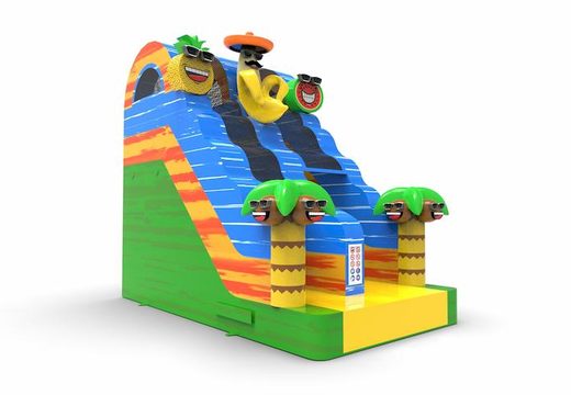 Buy an inflatable dryslide S15 in caribbean theme for both young and old. Order inflatable commercial dryslides online at JB Inflatables America