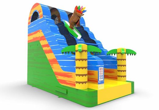 Buy an inflatable dryslide S15 in Hawaii theme for various occasions. Order wholesale inflatable dryslides online at JB Inflatables America