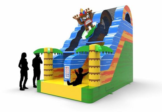 Unique inflatable dryslide S15 in theme Hawaii for both young and old for sale. Buy inflatable reclame dryslides online at JB Inflatables America  