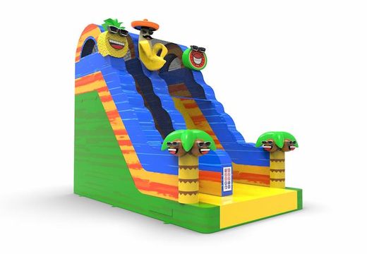 Buy an inflatable dryslide S18 in caribbean theme for both young and old. Order inflatable commercial dryslides online at JB Inflatables America
