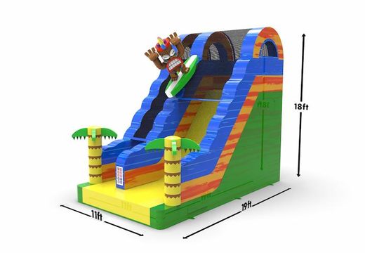 Buy an inflatable dryslide S18 in theme Hawaii for both young and old. Order inflatable manufactured dryslides online at JB Inflatables America