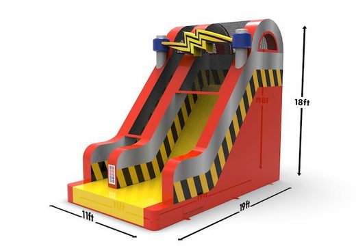 Unique inflatable dryslide S18 in theme high voltage for both young and old for sale. Buy inflatable reclame dryslides online at JB Inflatables America  