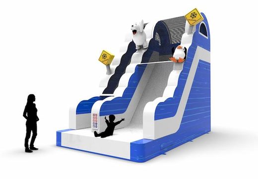 Buy an inflatable dryslide S18 in winter edition theme for both young and old. Order inflatable commercial dryslides online at JB Inflatables America