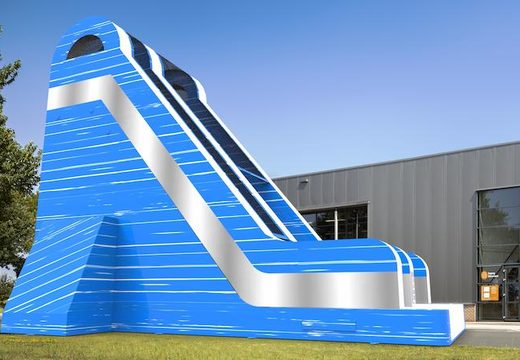 Buy an inflatable dryslide S22 in the colors blue-white-silver for both young and old. Order inflatable commercial dryslides online at JB Inflatables America