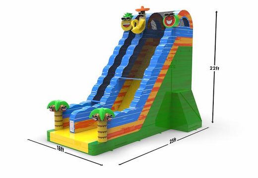 Unique inflatable dryslide S22 in theme caribbean for both young and old for sale. Buy inflatable reclame dryslides online at JB Inflatables America