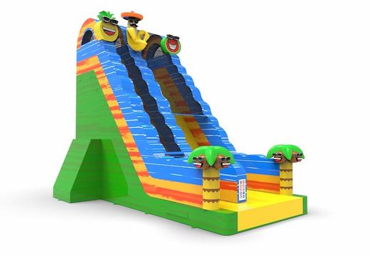 An inflatable dryslide S22 in theme caribbean for both young and old for sale. Order inflatable dryslides online at JB Inflatables America