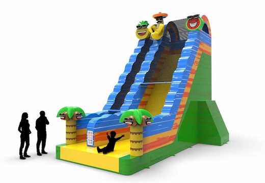 Buy an inflatable dryslide S22 in caribbean theme for both young and old. Order inflatable commercial dryslides online at JB Inflatables America
