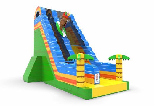 Order an inflatable dryslide S22 in Hawaii theme for both young and old. Inflatable commercial dryslides online for sale at JB Inflatables America