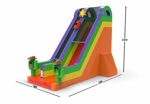 An inflatable dryslide S22 in theme Texas for both young and old for sale. Order inflatable dryslides online at JB Inflatables America