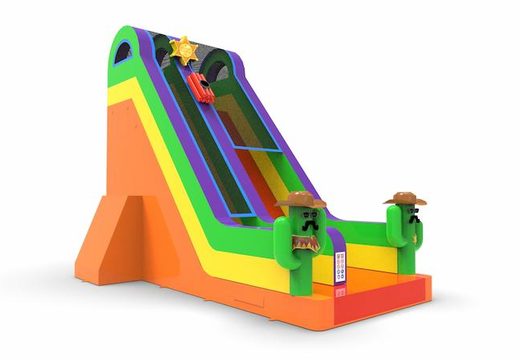 Order unique inflatable dryslide S22 in theme Texas for both young and old. Buy inflatable reclame dryslides online at JB Inflatables America