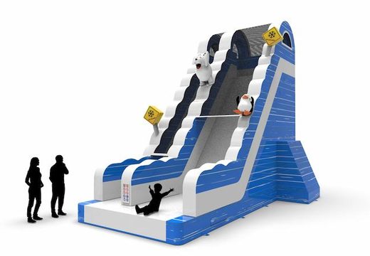 Buy an inflatable dryslide S22 in winter edition theme for both young and old. Order inflatable commercial dryslides online at JB Inflatables America