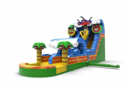 Unique inflatable waterslide D18 in theme caribbean for both young and old for sale. Buy inflatable reclame waterslides online at JB Inflatables America