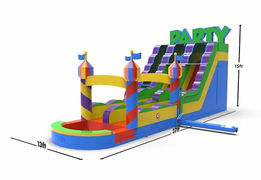 An inflatable waterslide D18 in theme party for both young and old for sale. Order inflatable waterslides online at JB Inflatables America