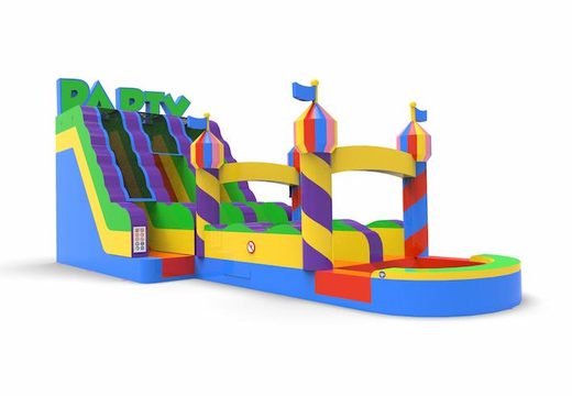 Unique inflatable waterslide D18 in theme party for both young and old for sale. Buy inflatable reclame waterslides online at JB Inflatables America