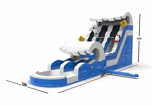 Order unique inflatable waterslide D18 in theme winter edition for both young and old. Buy inflatable reclame waterslides online at JB Inflatables America  