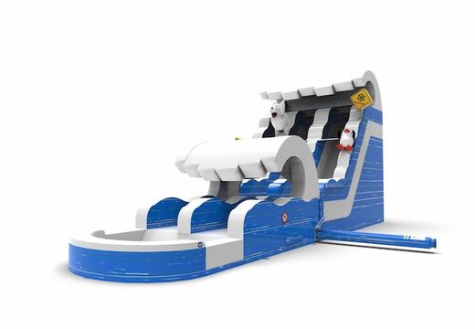 Order an inflatable waterslide D18 in winter edition theme for both young and old. Inflatable commercial waterslides online for sale at JB Inflatables America